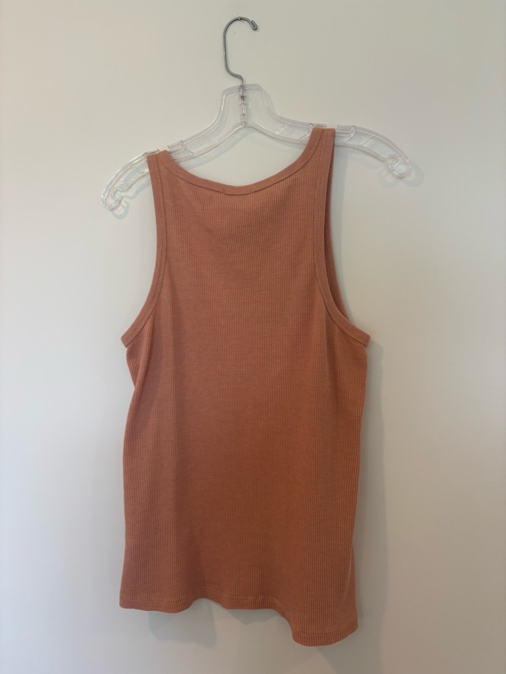 Dex Ribbed Henley Tank Top - Rust Brown - Picture 5 of 5